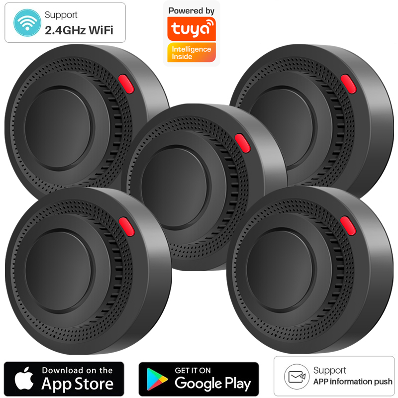 Sim Gsm Alarm - 2.4G WiFi Smoke Detector Wireless Sensor