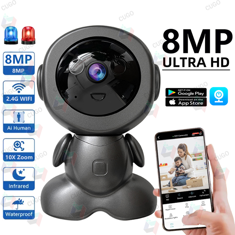 8MP Wifi Surveillance Robot Ca - Home Security Images 评论和价格