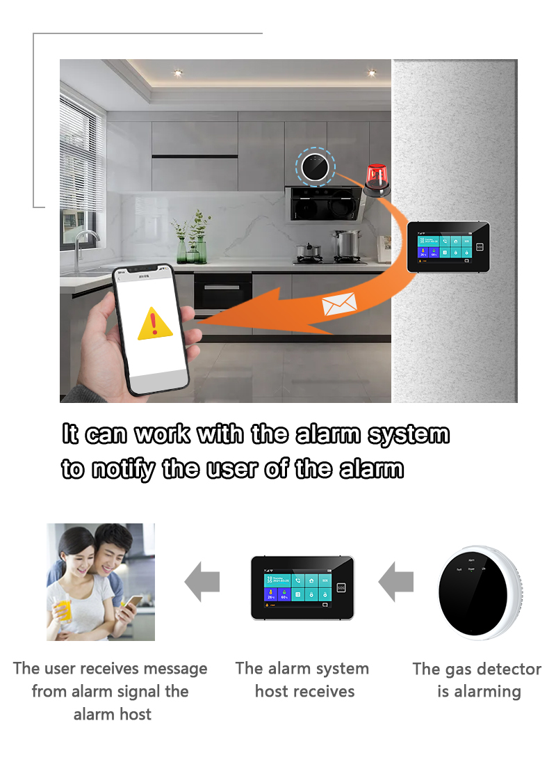 Wireless Gas detector 433MHz G - Home Security Alarm System 评论和价格