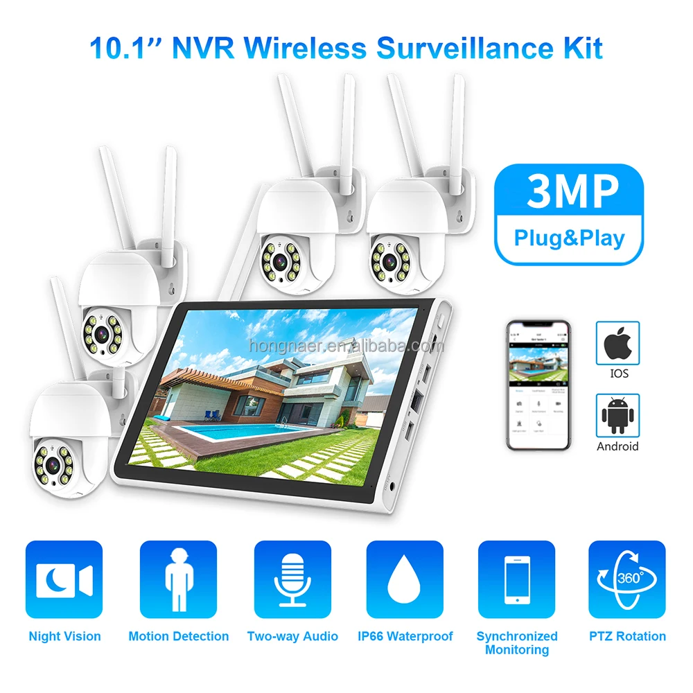 2026 Hongnaer 3MP 4 Channel Wi - Home Security And Cameras 评论和价格