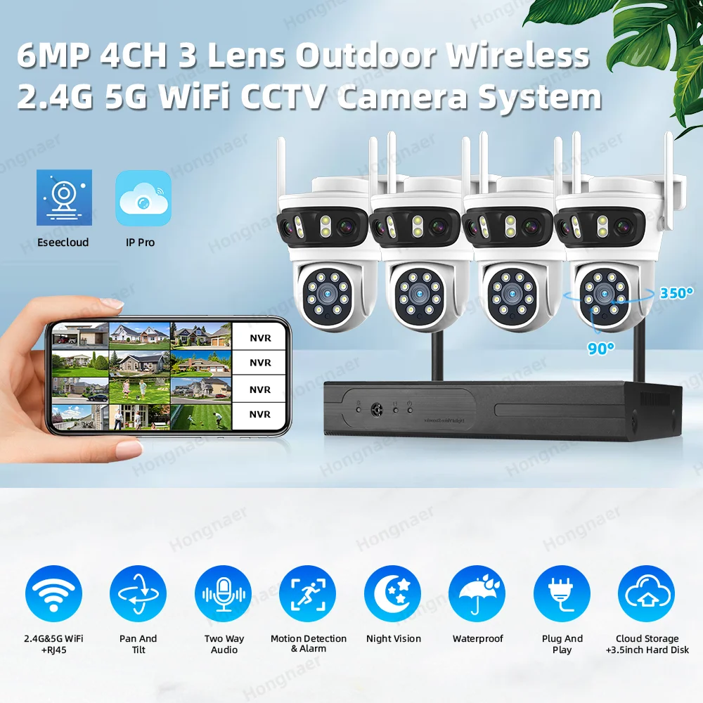 2026 Hongnaer 6MP 4CH 3 Lens 2 - Home Security And Cameras 评论和价格