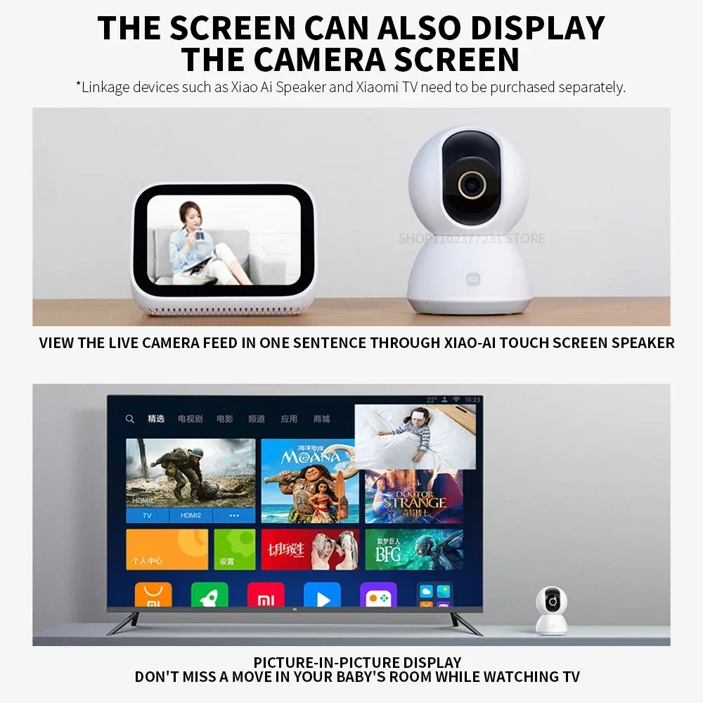 Xiaomi Smart IP Camera 2K 360° - Home Security Xiaomi 评论和价格