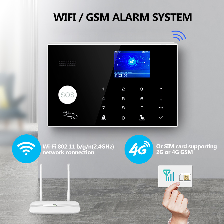 KERUI 433mhz 4G/WIFI Home Alar - Home Zone Security App 评论和价格