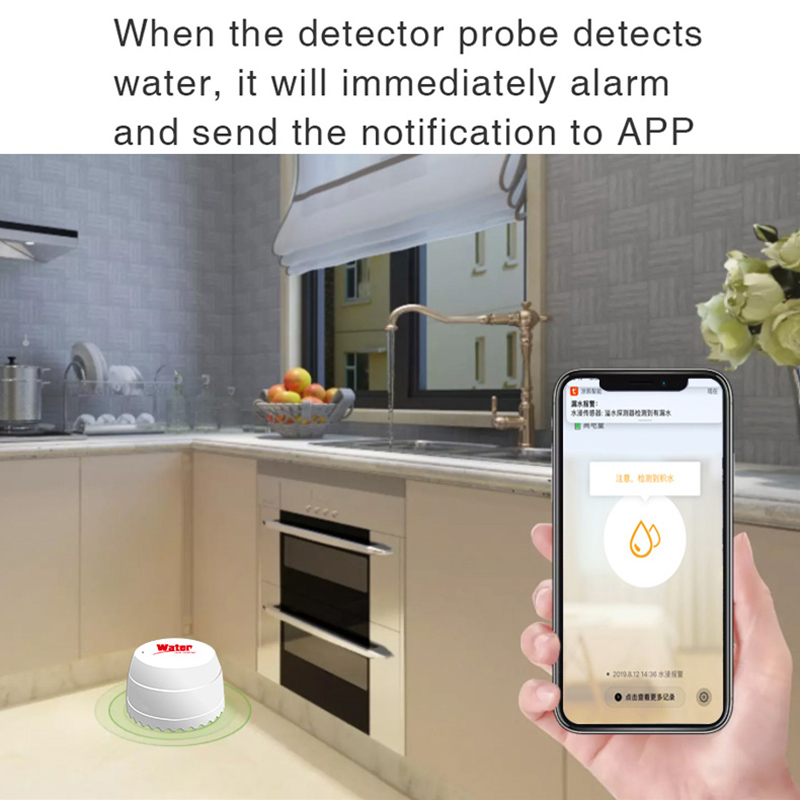 Tuya WiFi Water Leakage Sensor - Home Security Alarm System 评论和价格