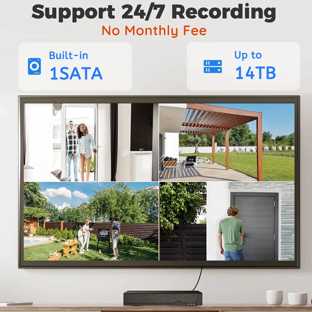 16CH 4K POE NVR (8MP/6MP/5MP/4 - Home Security And Cameras 评论和价格