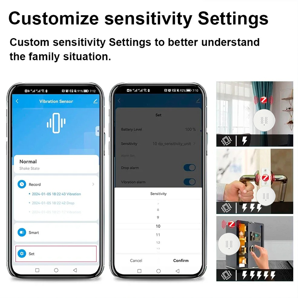 Tuya ZigBee Smart Vibration &  - Home Security Alarm System 评论和价格
