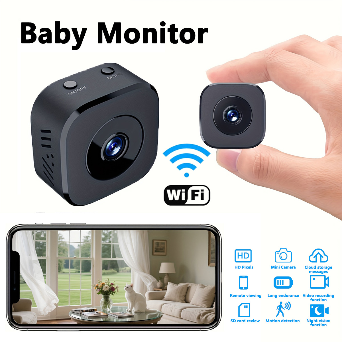 1080P HD Mini WiFi Camera Indo - Home Security And Cameras 评论和价格