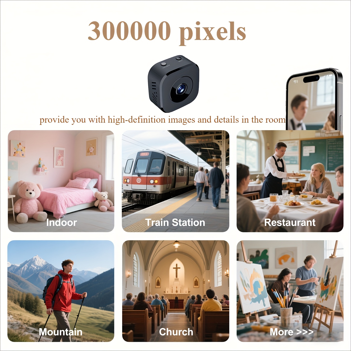 1080P HD Mini WiFi Camera Indo - Home Security And Cameras 评论和价格