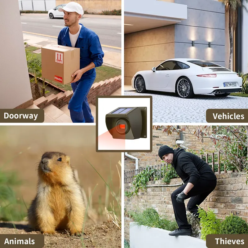 Outdoor Solar - Powered Wirele - Home Security Alarm System 评论和价格