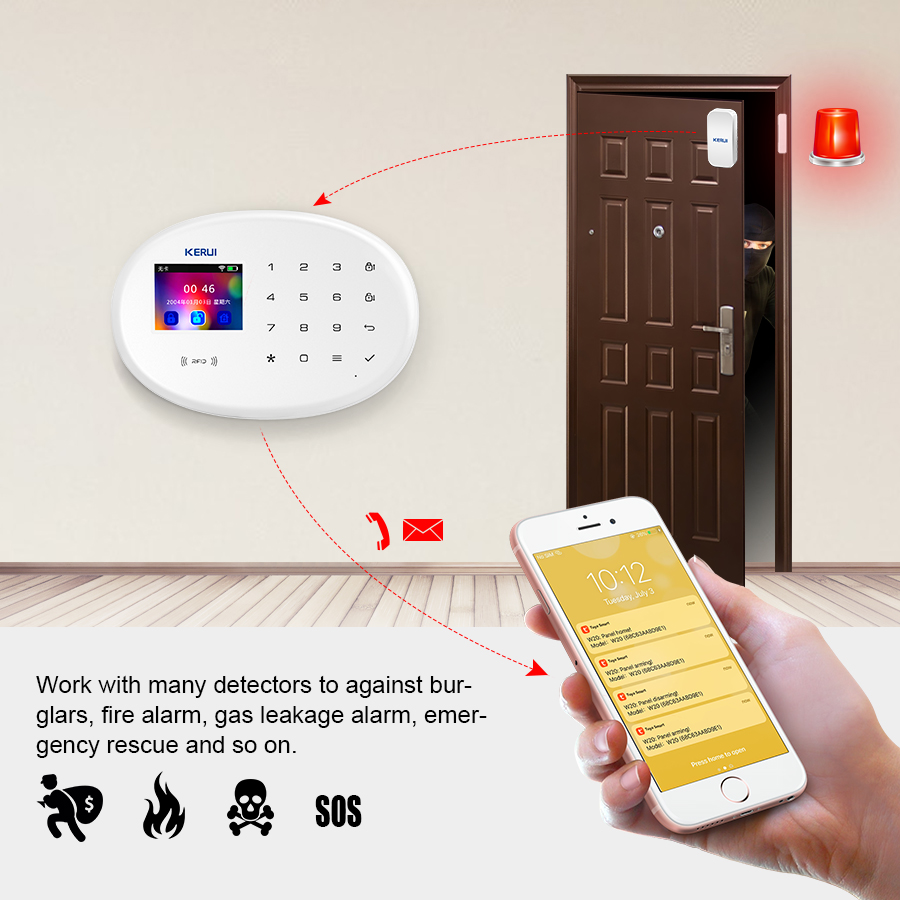 KERUI Home Security Protection - Sim Gsm Alarm 评论和价格
