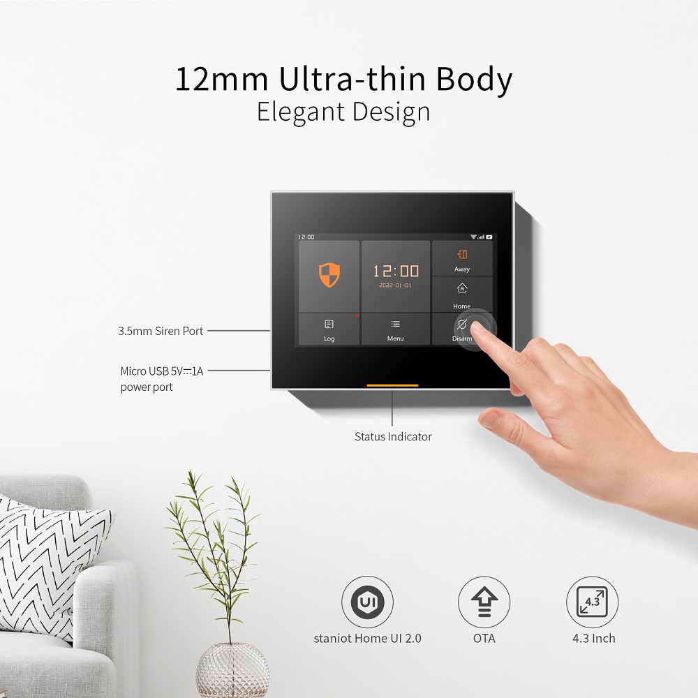 Staniot 433MHz Wireless Wifi 4 - Sim Gsm Alarm 评论和价格
