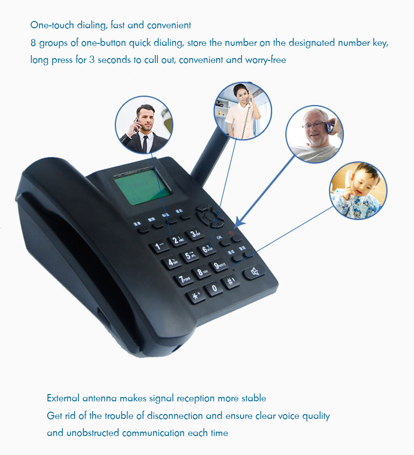 Desktop Wireless Telephone GSM - Sim Gsm Alarm 评论和价格