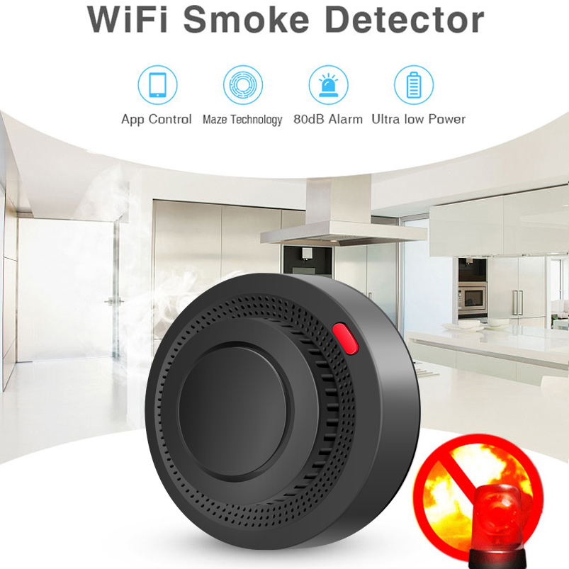 2.4G WiFi Smoke Detector Wirel - Sim Gsm Alarm 评论和价格