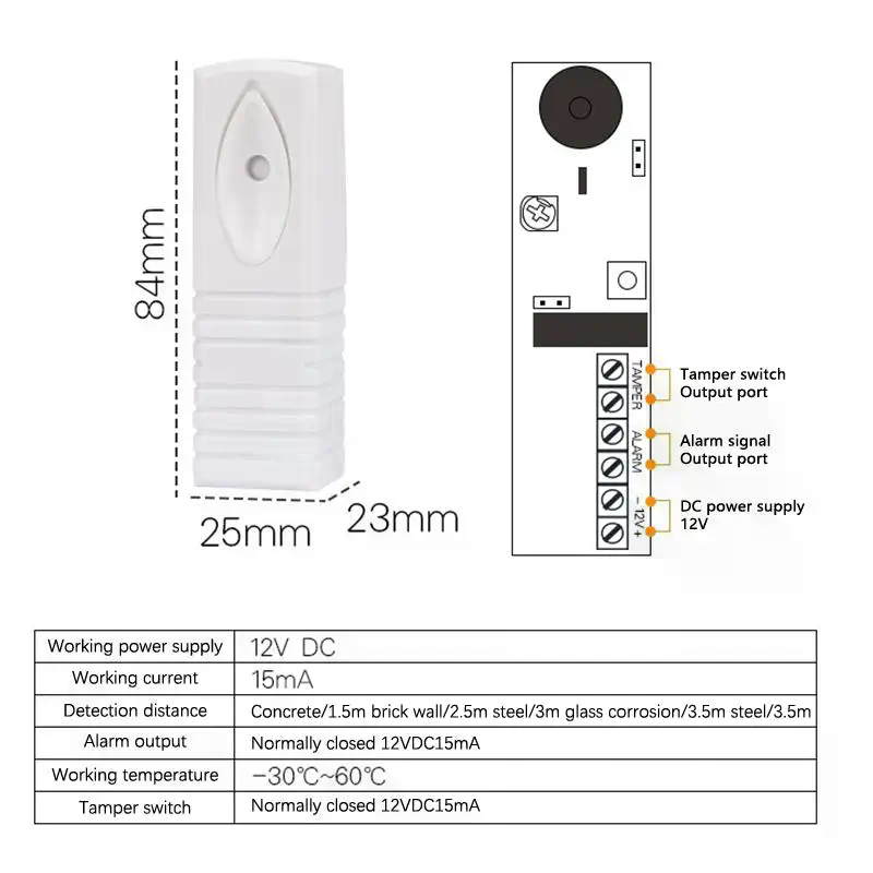 Wired Photoelectric Vibration  - Home Security Alarm System 评论和价格
